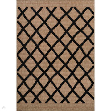 Harper Aztec HRP01 Jute-Look In-Outdoor Natural/Black Rug-Desire Rugs-Rug Love - The Most Loved Rug Store